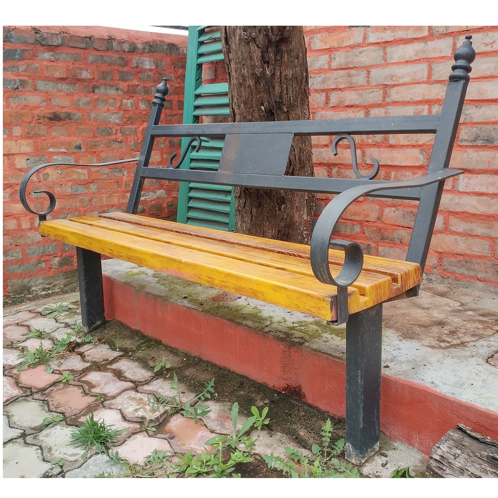 Park bench with back support - printed