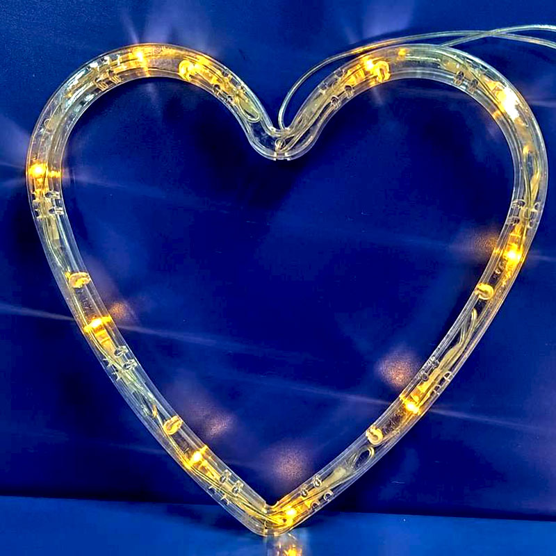 LED Heart Shape Light Set of 6 pcs