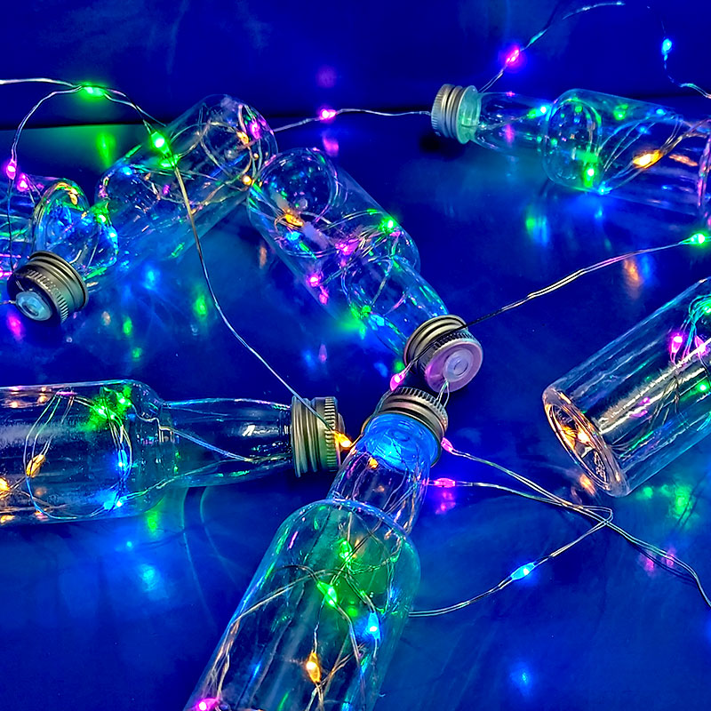 String Hanging Transparent Bottle LED Lights Small