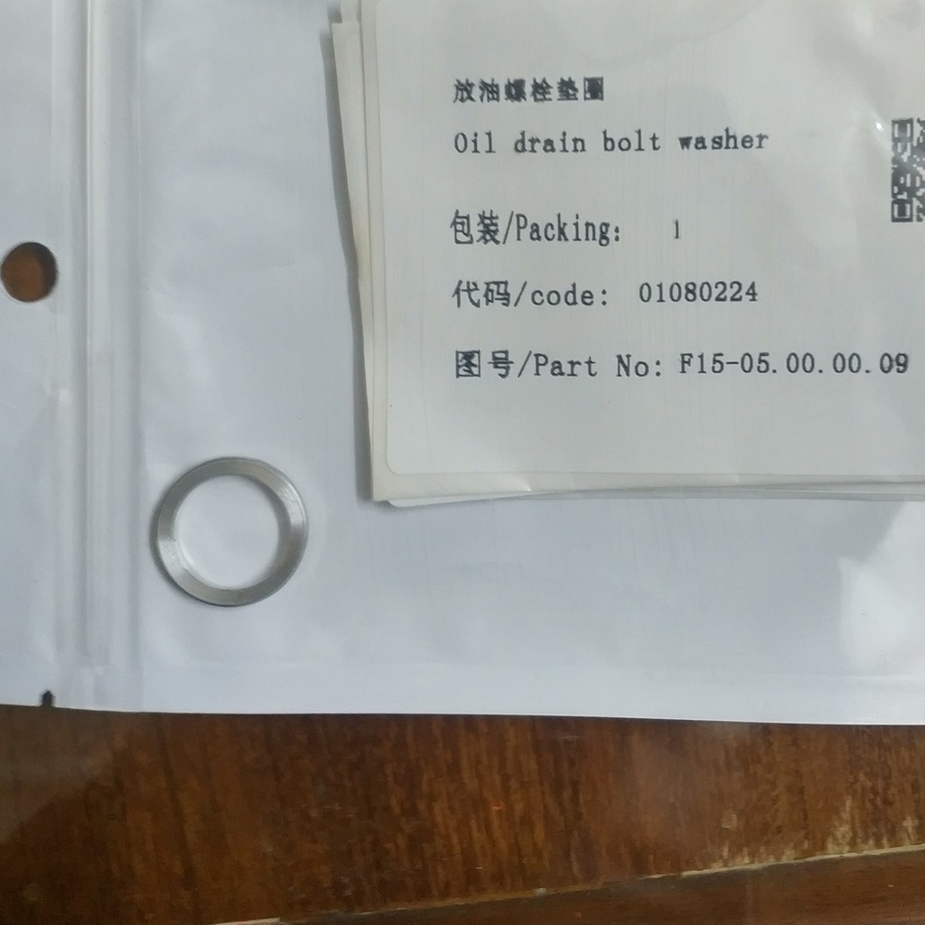 Oil drain bolt washer