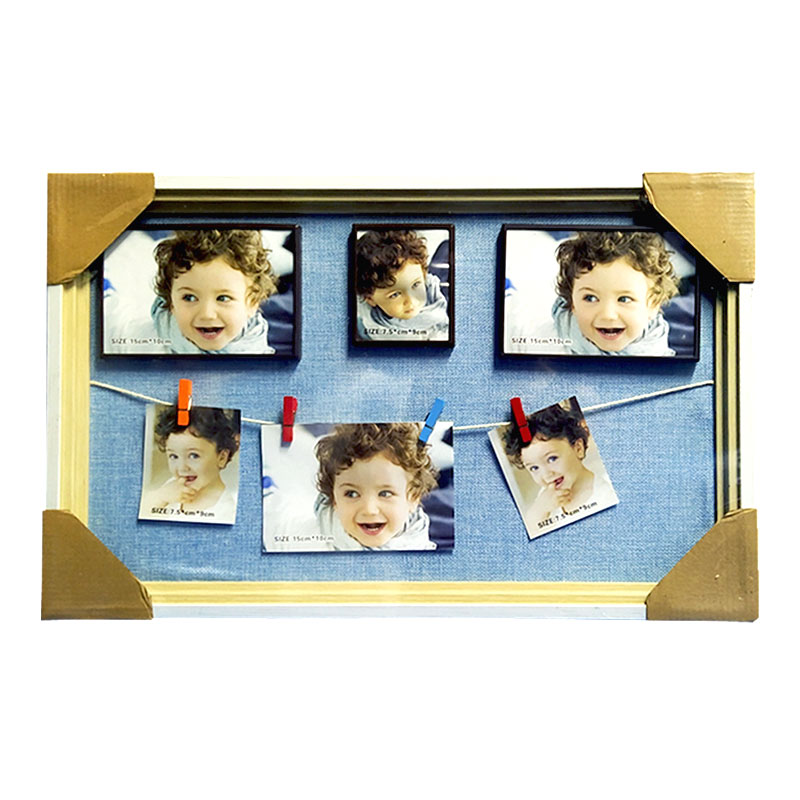 Magnetic Wooden Photo Frame - 6 photos