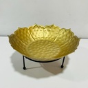 Hammered Golden Urli with Stand - Medium