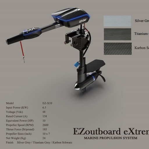 [EZ-X10] 10 HP Electric Propulsion with Tiller