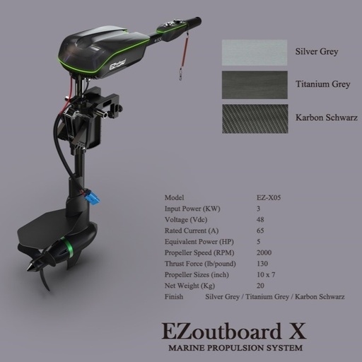 [EZ-X05] 5 HP Electric Propulsion with Tiller