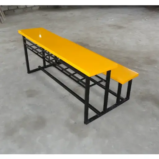 [S-DBSET-7214] 72" x 14" Desk - 72" x 11" Bench