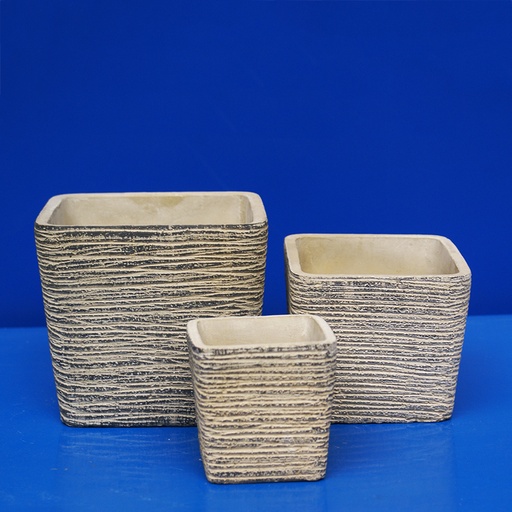 [IMP-1-20S] Ceramic Square Type Vase Set
