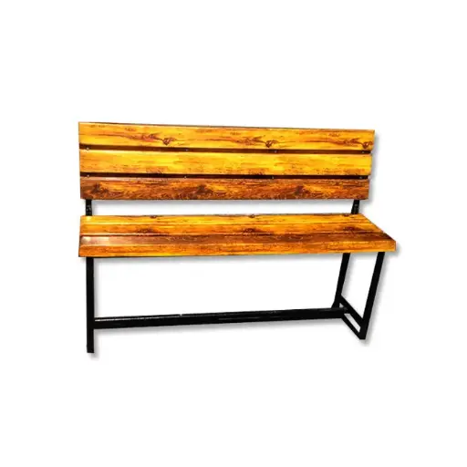 [F-PARK-52-P] Park bench with back support - printed