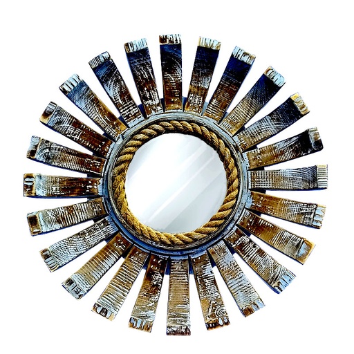 [K-11-CH18029] Vintage Small Multi color Mirror Brooch