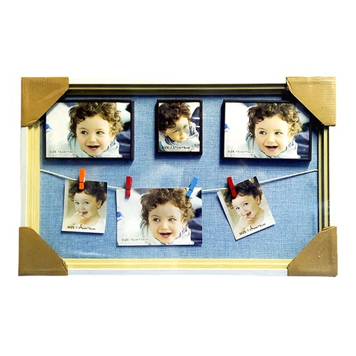 [K-6-JZ8266] Magnetic Wooden Photo Frame - 6 photos