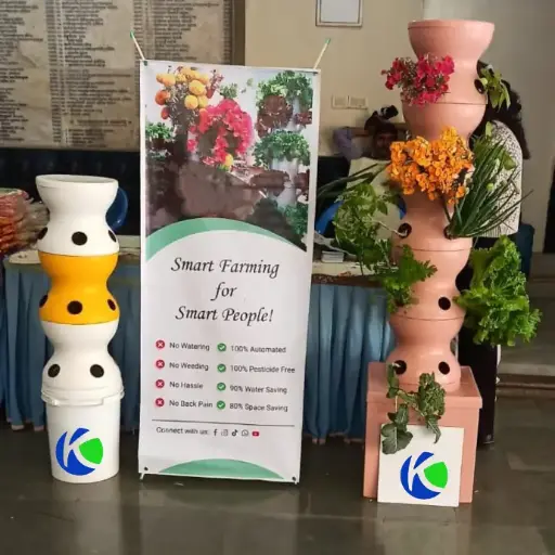 [A-HYDRO-60P] Hydroponic tower with 60-liter water tank